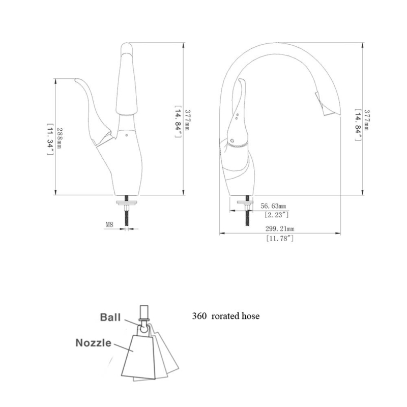 luxury stainless steel kitchen faucet