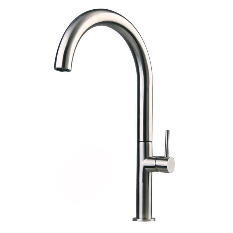 Stainless steel sleek kitchen faucet