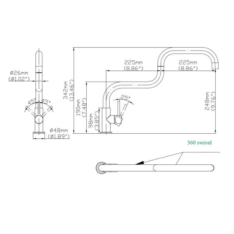 stainless steel best folding faucet