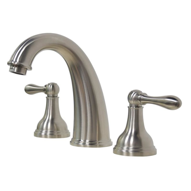 Brushed Stainless Steel vintage widespread bathroom faucets