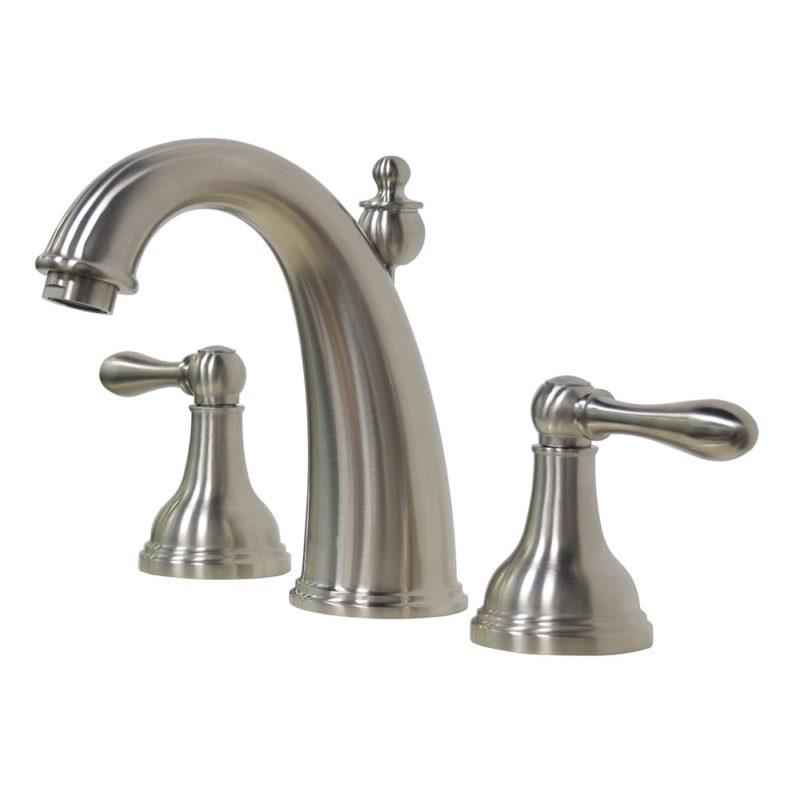 Brushed Stainless Steel widespread antique bathroom faucets