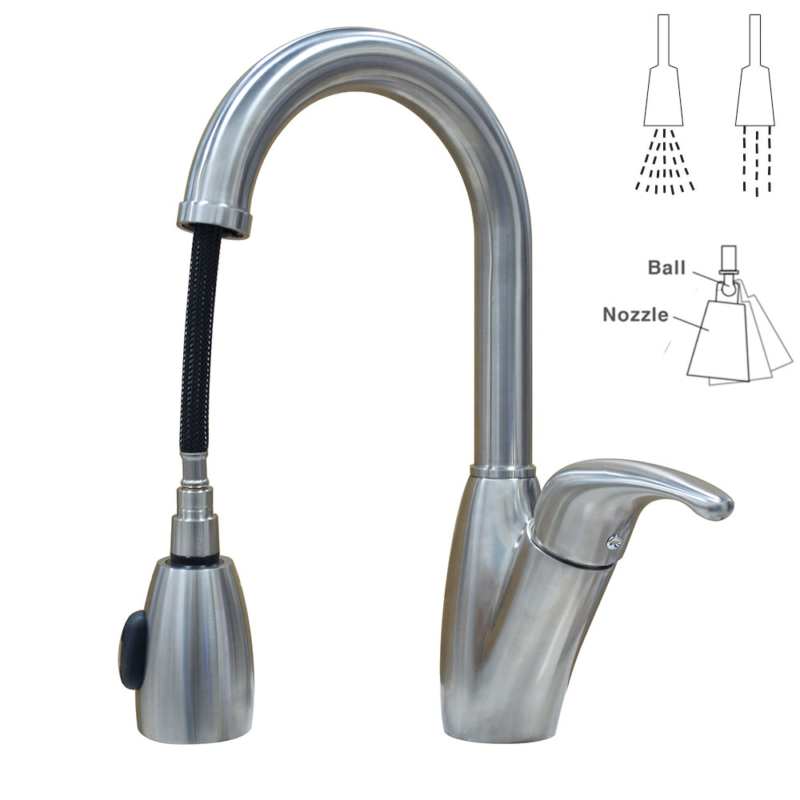 nsf kitchen faucet with pull down sprayer