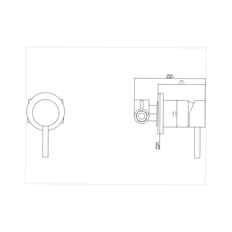 size of concealed diverter