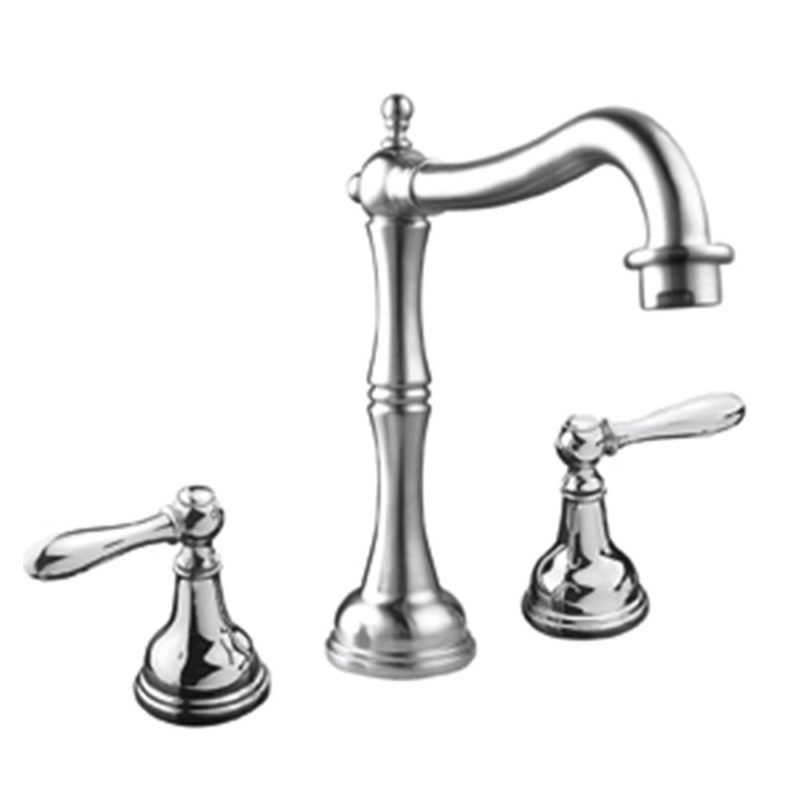 Victorian two handle widespread kitchen faucet , spot free solid stainless steel