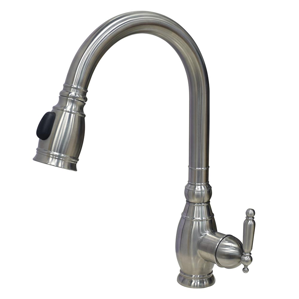 Upc Brushed Vintage Kitchen Faucets With Pull Down Sprayer Stainless Steel Faucets