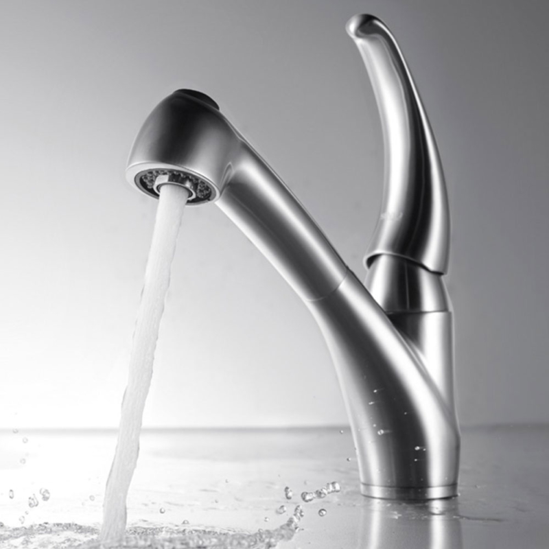 high end low profile pull out kitchen faucet