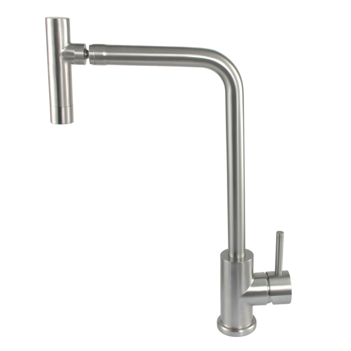 Stainless steel Outdoor bar faucet with Movable Kitchen Faucet Head 360