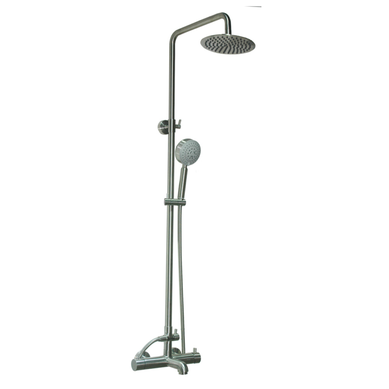 Brushed stainless steel best thermostatic shower Sento Faucets