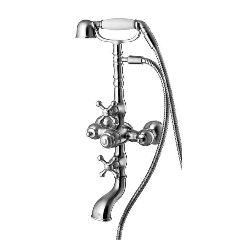 Luxury traditional tub filler, solid stainless steel