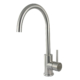 Brushed stainless steel monobloc tap