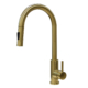 Gold pull down kitchen faucet