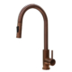 Rose gold kitchen faucet with pull down sprayer