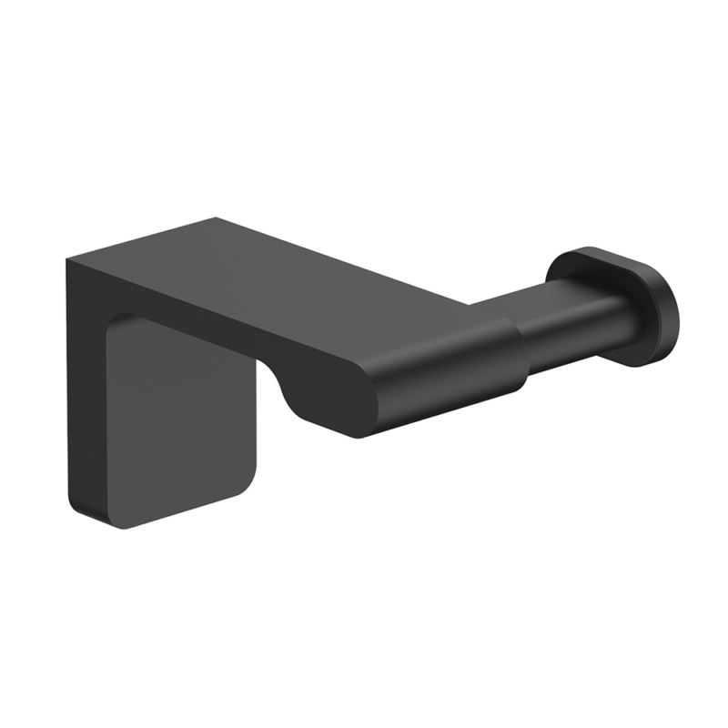 Square matte black towel hook