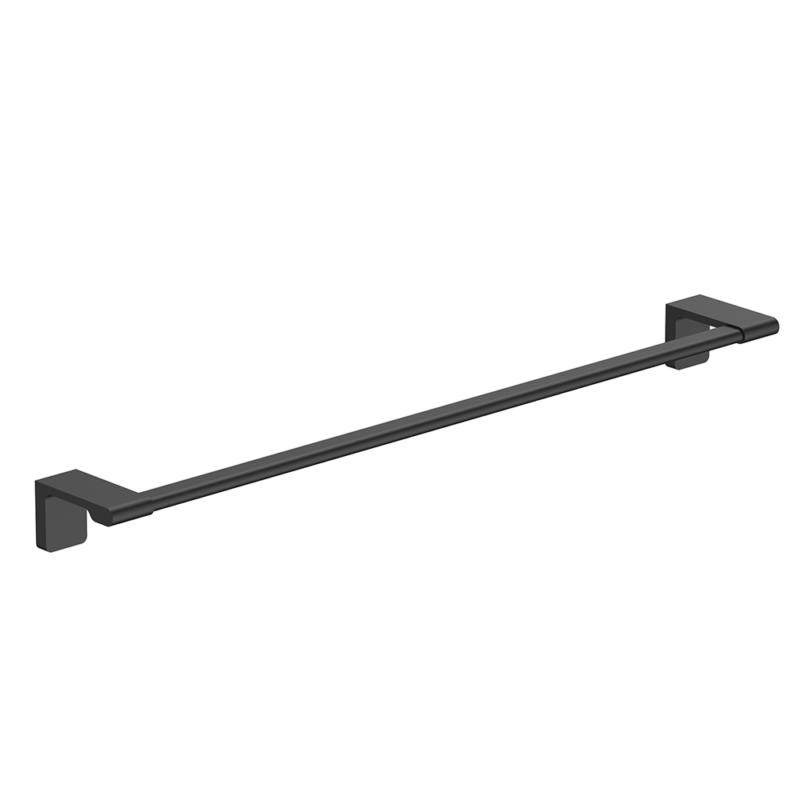 Stainless steel matte black single towel rail