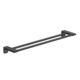Stainless steel matte black double towel rail