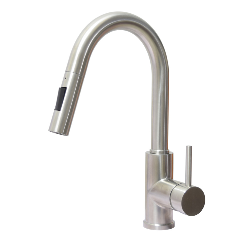 stainless steel pull down kitchen tap