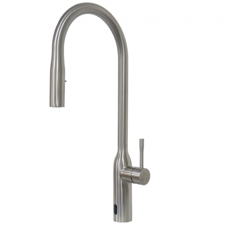 touchless pull down kitchen faucet, stainless steel