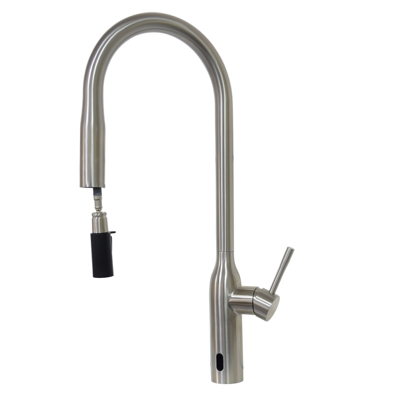 sensor pull down kitchen faucet,stainless steel