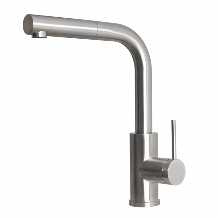 stainless steel kitchen tap with pull out spout