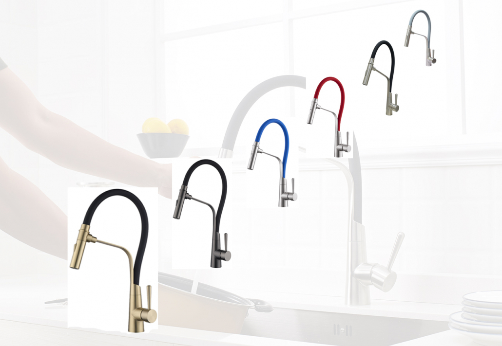 semi professional kitchen faucet in spot free stainless steel
