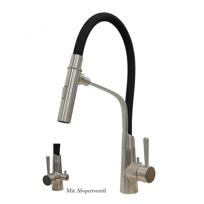 semi professional kitchen faucet with dishwasher valve