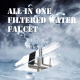 All in one filtered water faucet in stainless steel