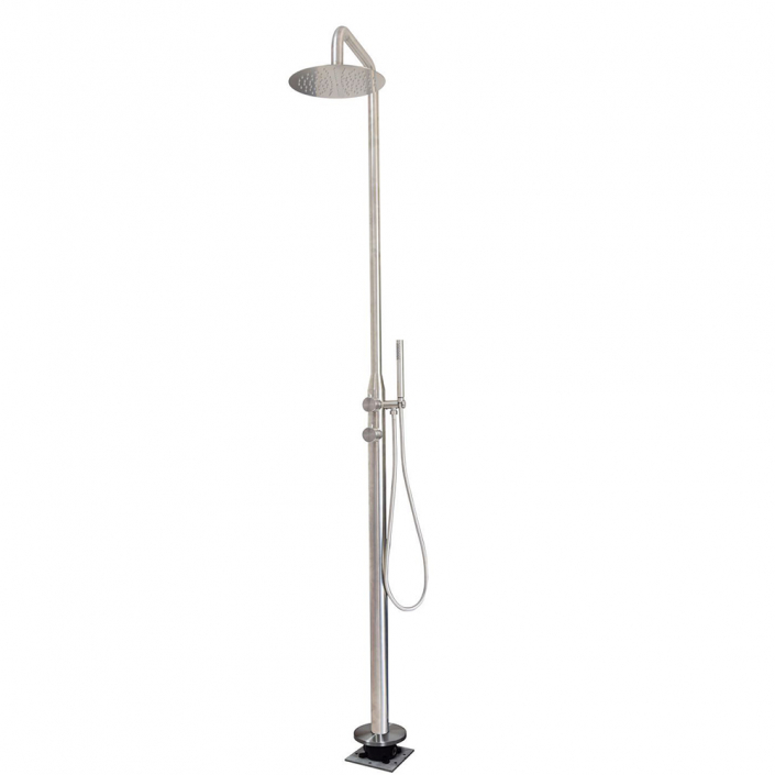 pool shower 316 stainless steel with rain shower and hand shower,brushed