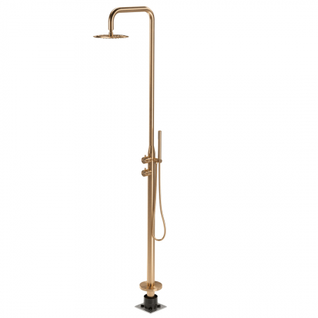 Luxury 316 stainless steel outdoor shower, Brushed bronze Chopper,