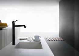 ultraminimal 316 stainless steel vanity faucet in matte black