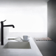 ultraminimal 316 stainless steel vanity faucet in matte black