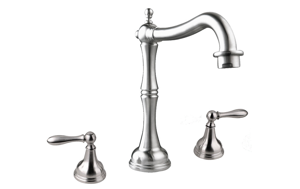 Traditional high arc spout 8 inch widespread kitchen faucet