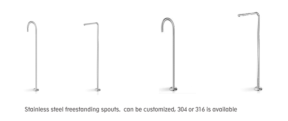 stainless steel freestanding spouts