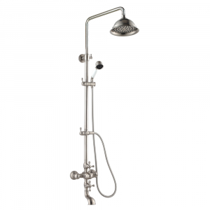 Victorian luxury shower set, Solid stainless steel, with classic head shower, cradled hand shower and classic bath shower