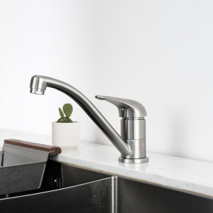 Sento stainless steel A-3 spot free brushed low arc kitchen faucet,