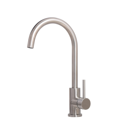 Brushed 316 stainless steel outdoor kitchen faucet with swivel spout